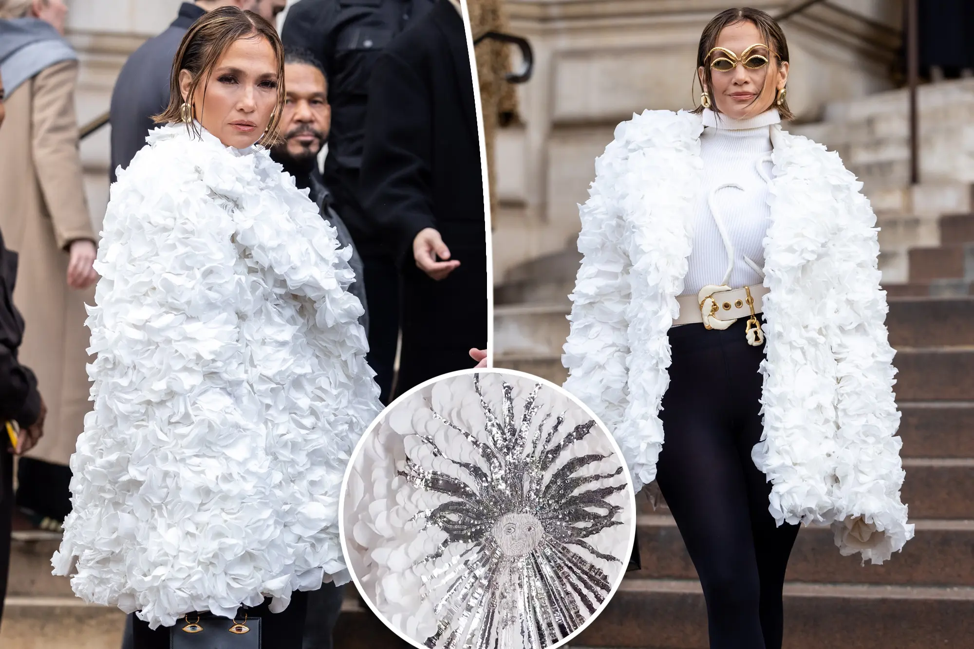 Jennifer Lopez Wore” 7,000 Real Rose Petals” Which Remains Fresh To Paris Fashion Week
