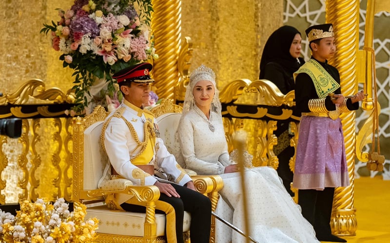 Prince Abdul Mateen Of Brunei’s Wife Wore Lustering Gown By Celebrity Fashion designer Zuhair Murad