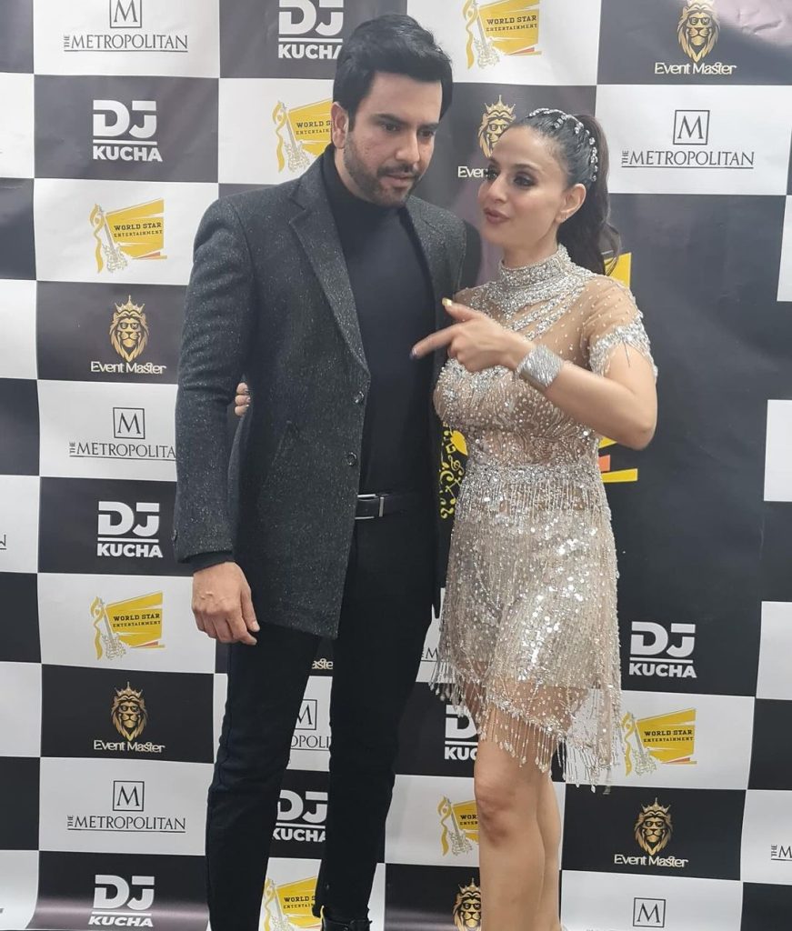 Junaid Khan celebrating New Year with Ameesha Patel