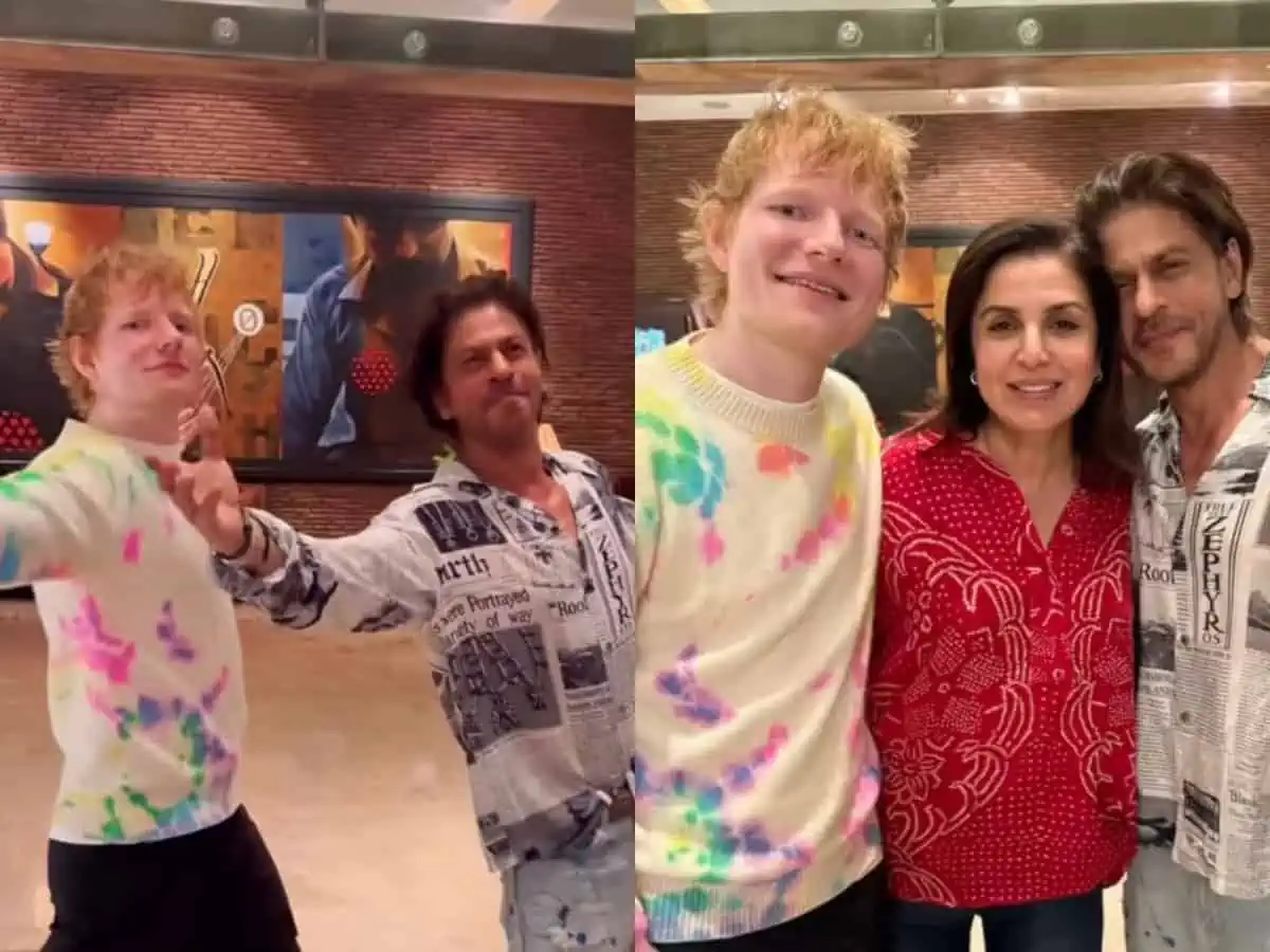 Shah Rukh Khan Teaches Ed Sheeran His Signature Pose